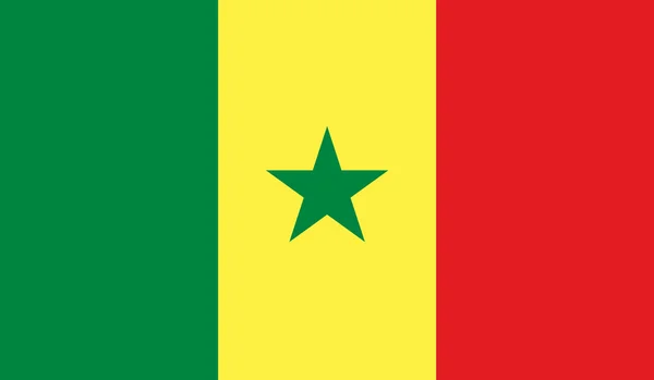 Vlag van Senegal — Stockvector