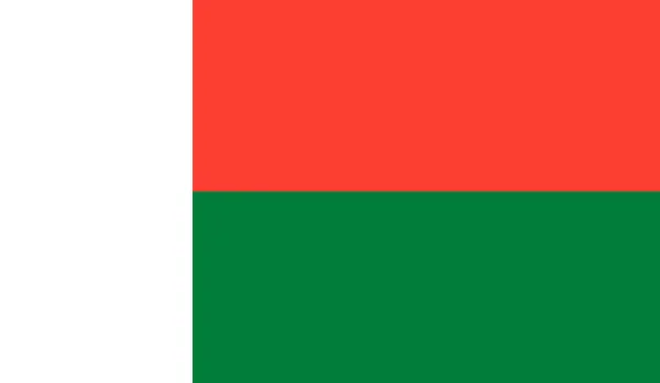 Bandeira de Madagáscar — Vetor de Stock