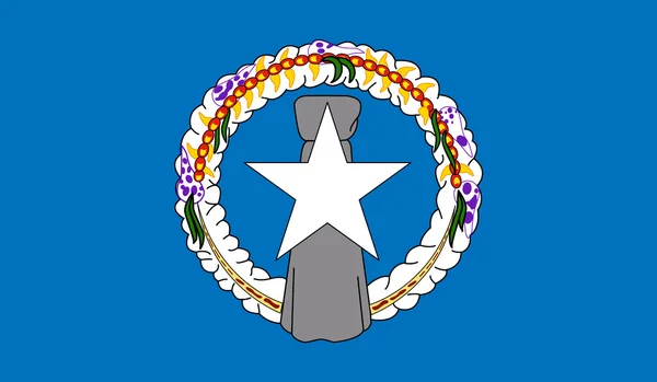 Kuzey Mariana Adaları bayrağı — Stok Vektör