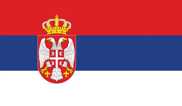 Serbien flagga — Stock vektor