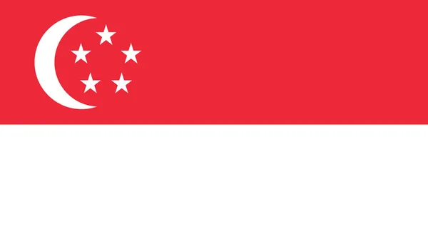 Singapur bandera vector ilustración — Archivo Imágenes Vectoriales