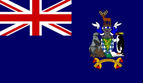 Güney georgia ve sandwich Adaları bayrağı — Stok Vektör