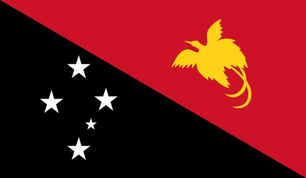 Papua New Guinea Flag — Stock Vector