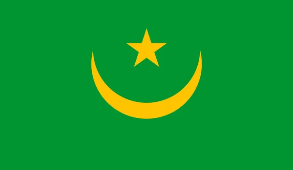 Mauretaniens flagga — Stock vektor