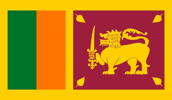 斯里兰卡国旗 — 图库矢量图片