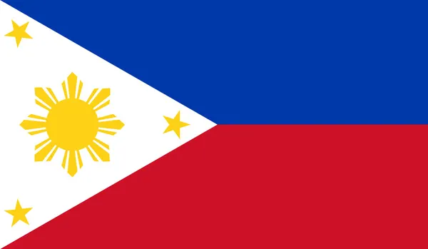 Filippinerna flagga — Stock vektor