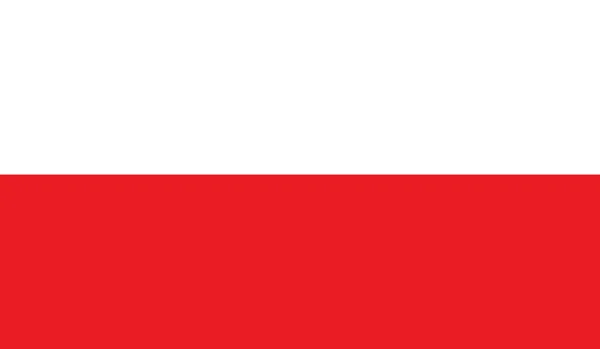 Bandera de Polonia — Vector de stock