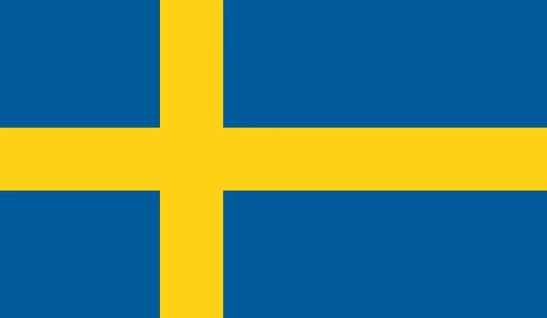 Vlag van Zweden — Stockvector