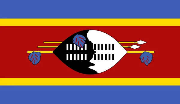 Swaziland Bandiera — Vettoriale Stock