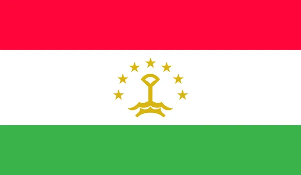 タジキスタンの国旗 — ストックベクタ
