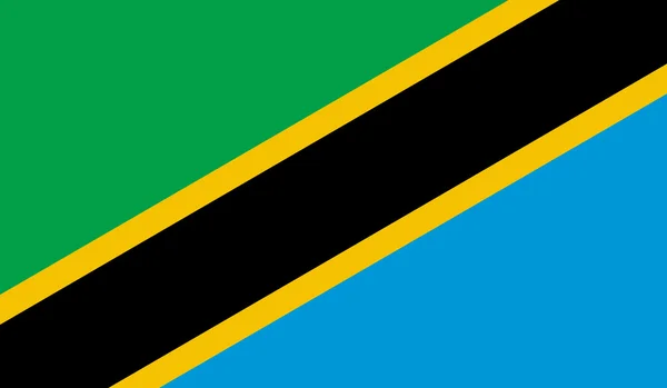 Bandeira da Tanzânia — Vetor de Stock