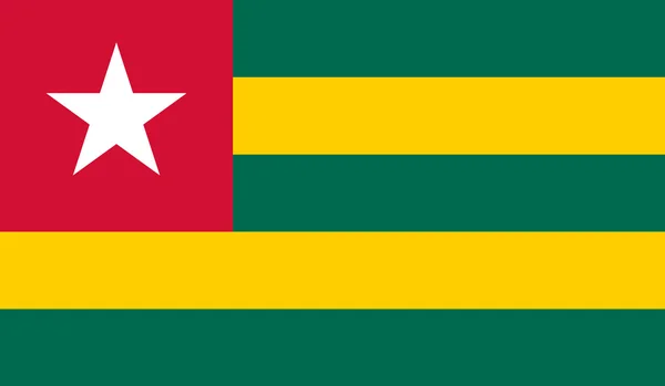 Vlag van Togo — Stockvector