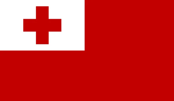 Bandera de Tonga — Vector de stock