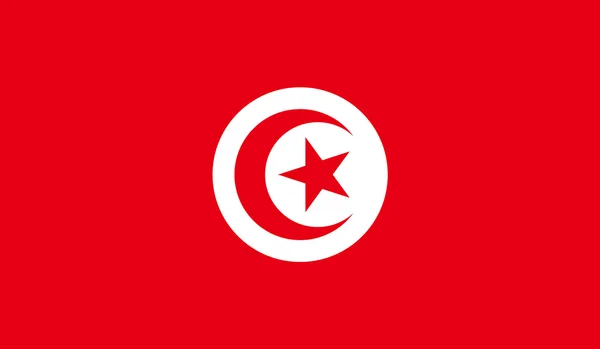 Tunézia zászló — Stock Vector
