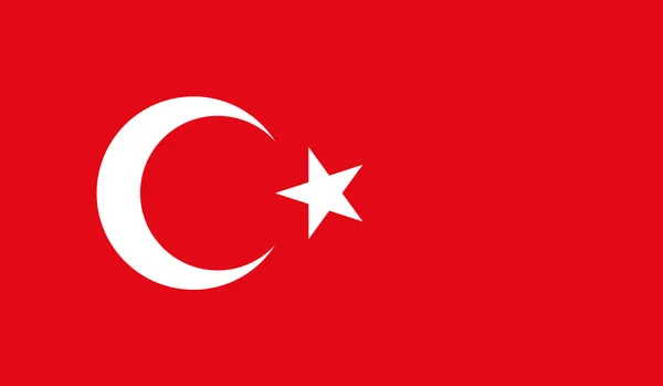 Turkiet flagga — Stock vektor
