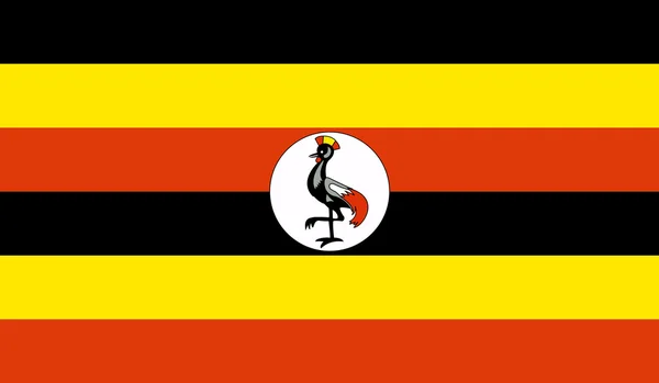 Uganda bayrağı — Stok Vektör