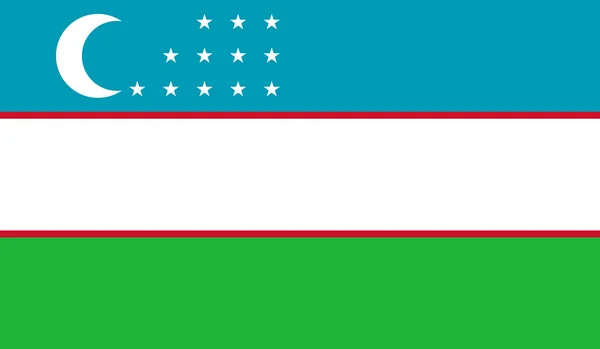 Vlajka Uzbekistánu — Stockový vektor
