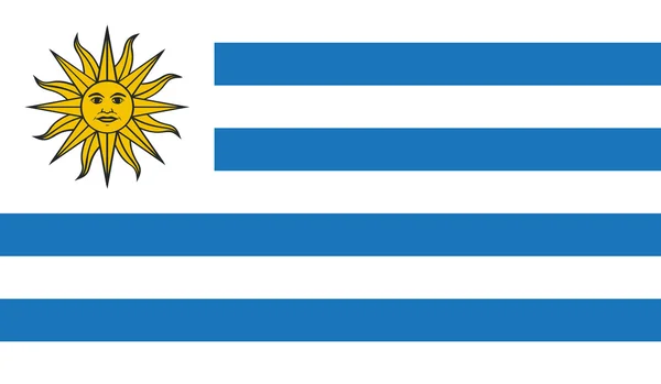 Uruguayische Flagge — Stockvektor