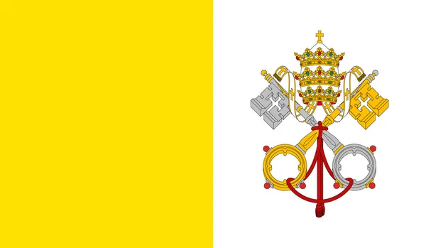 Vlag van Vaticaanstad (Heilige stoel) — Stockvector