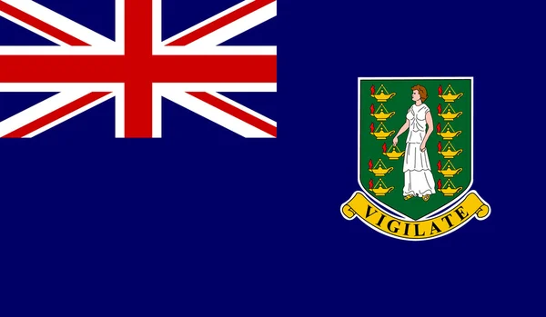 Ilhas Virgens Britânicas Bandeira — Vetor de Stock
