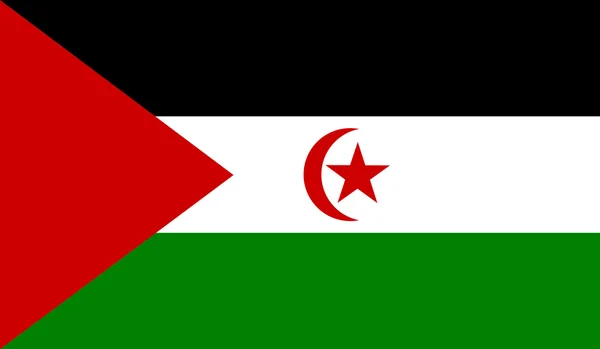 Bendera Sahara Barat - Stok Vektor