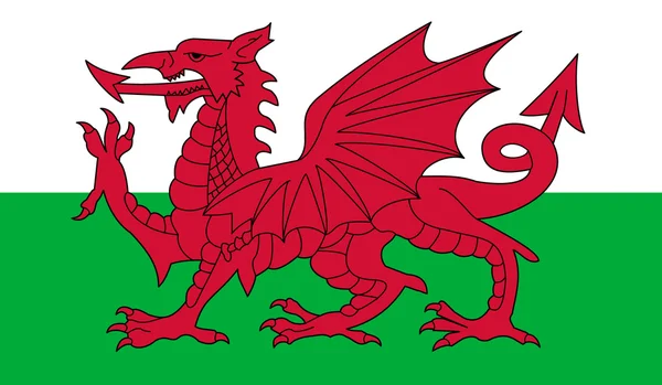 Wales flagge — Stockvektor