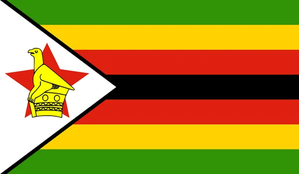 Vlajka Zimbabwe — Stockový vektor