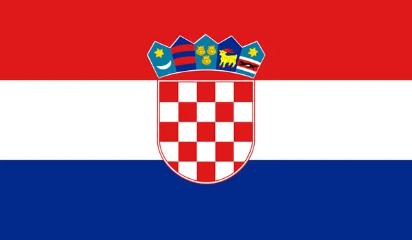 Kroatiens flagga — Stock vektor