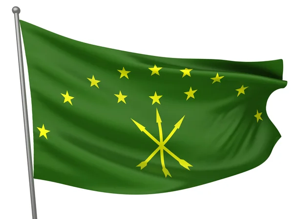 Adygeiska flagga — Stockfoto