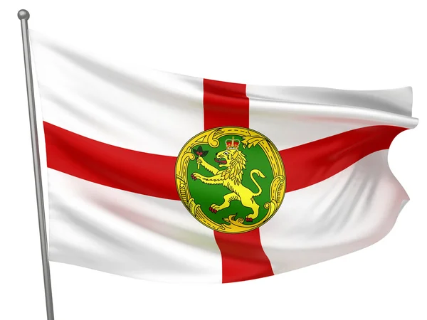 Alderney National Flag — Stock Photo, Image