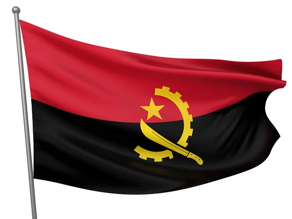 Národní vlajka Angola — Stock fotografie