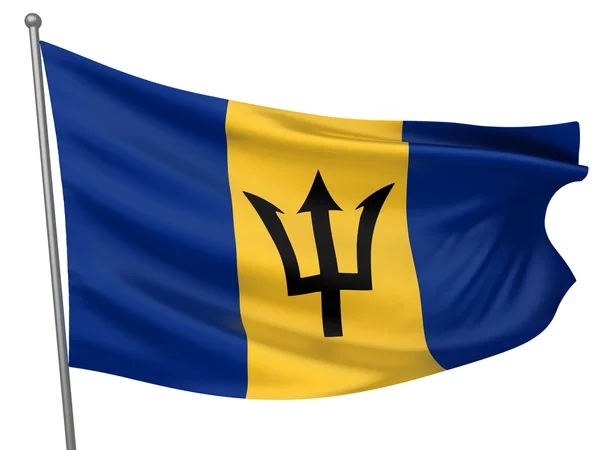 Bandeira Nacional de Barbados — Fotografia de Stock