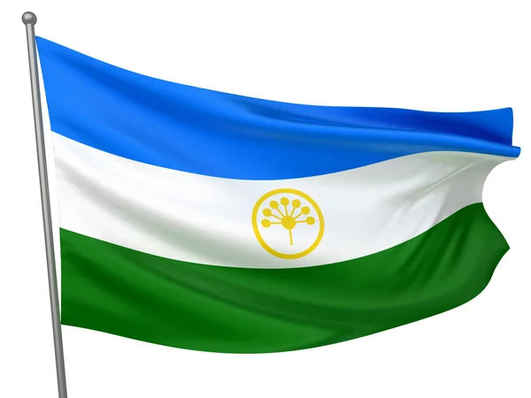 Flaga Baszkirii — Zdjęcie stockowe