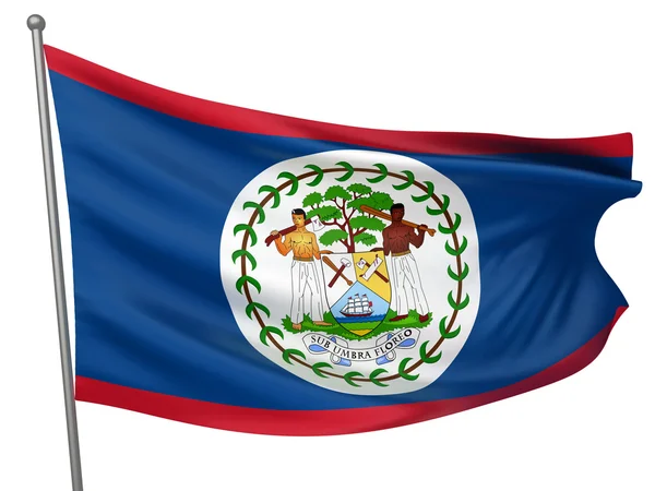 Národní vlajka Belize — Stock fotografie