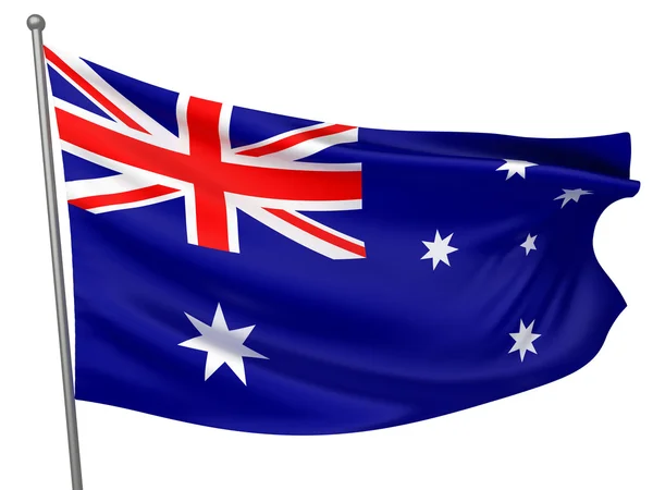 Národní vlajka Austrálie — Stock fotografie