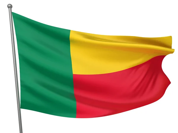 Национальный флаг Бенина — стоковое фото