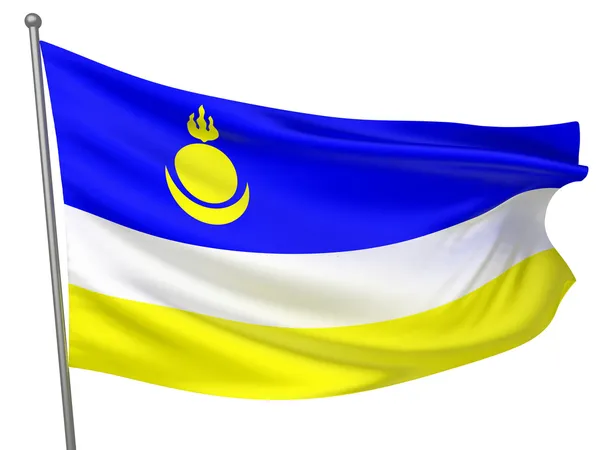 Burjatien flagga — Stockfoto