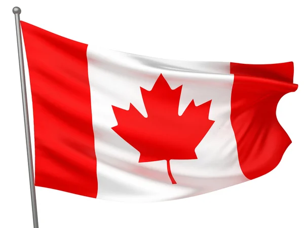 Národní vlajka Kanada — Stock fotografie