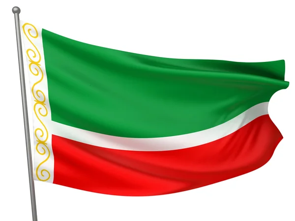 Nationalflagge der Tschetschenischen Republik — Stockfoto