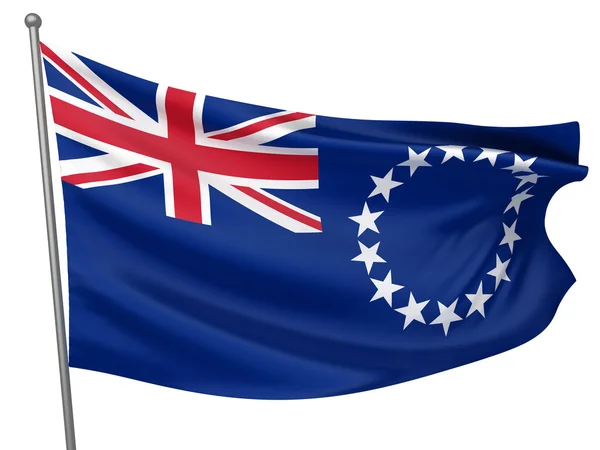 Flaga narodowa Wyspy Cooka — Zdjęcie stockowe
