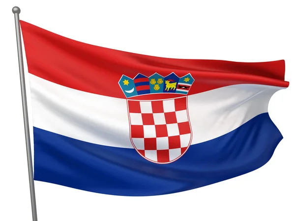 Národní vlajka Chorvatsko — Stock fotografie