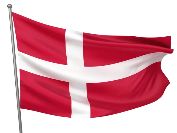 Danimarka ulusal bayrak — Stok fotoğraf