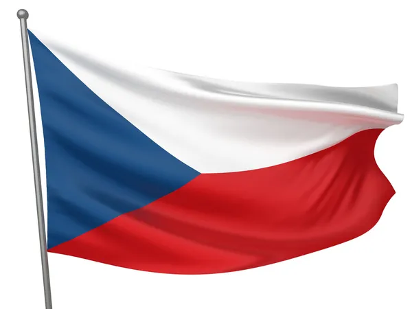 Flaga narodowa Republika Czeska — Zdjęcie stockowe