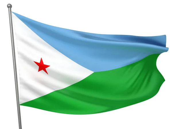 Djibouti National Flag — Stock Photo, Image