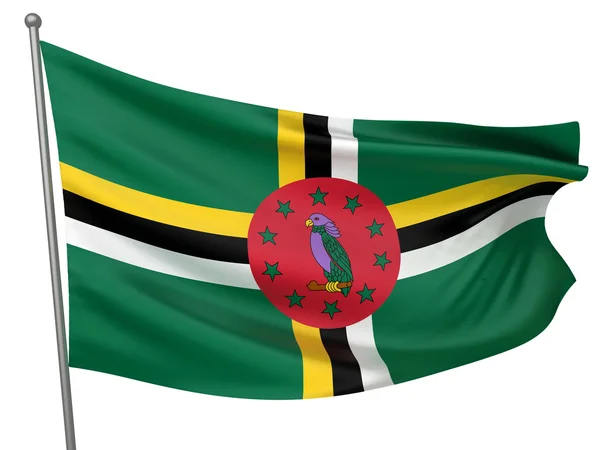 Bandeira Nacional da Dominica — Fotografia de Stock