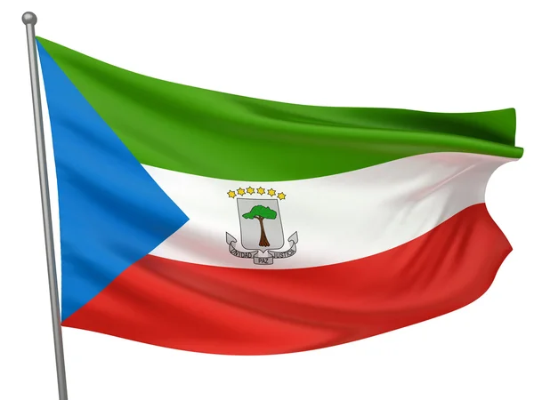 Equatorial Guinea National Flag — Stock Photo, Image