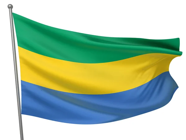 Nationale vlag van Gabon — Stockfoto