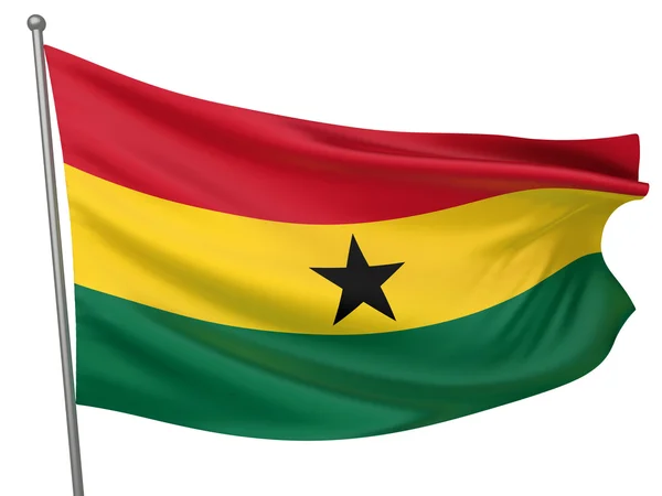 Ghanas nationella flagga — Stockfoto
