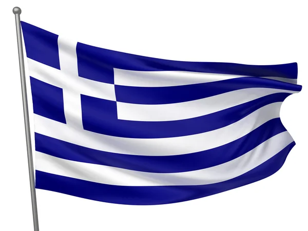 Grecia Bandera Nacional —  Fotos de Stock