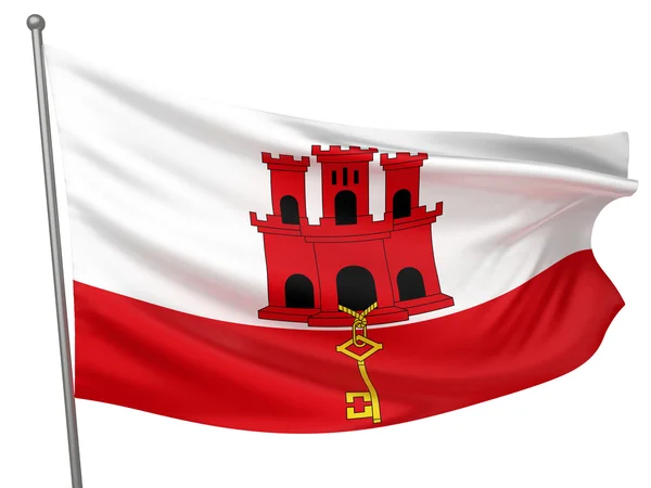Gibraltar National Flag — Stock Photo, Image